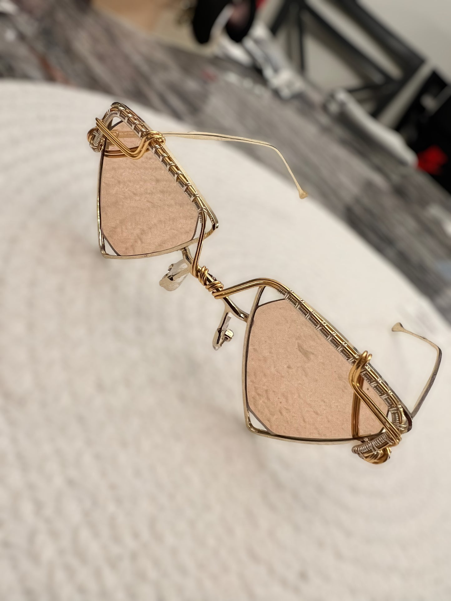 Custom Gold Wire Wrapped Sunglasses 😎